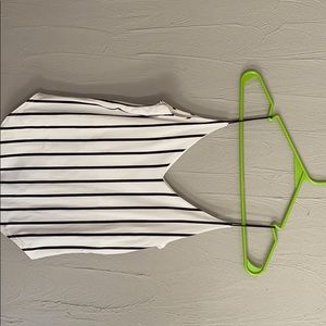 Black and white striped tank top